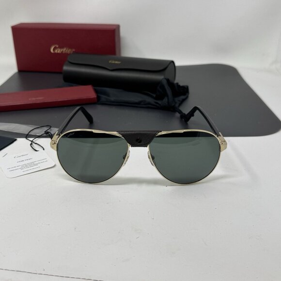 Cartier Sunglasses Aviator Polarized CT0096S-002 - Picture 2 of 16
